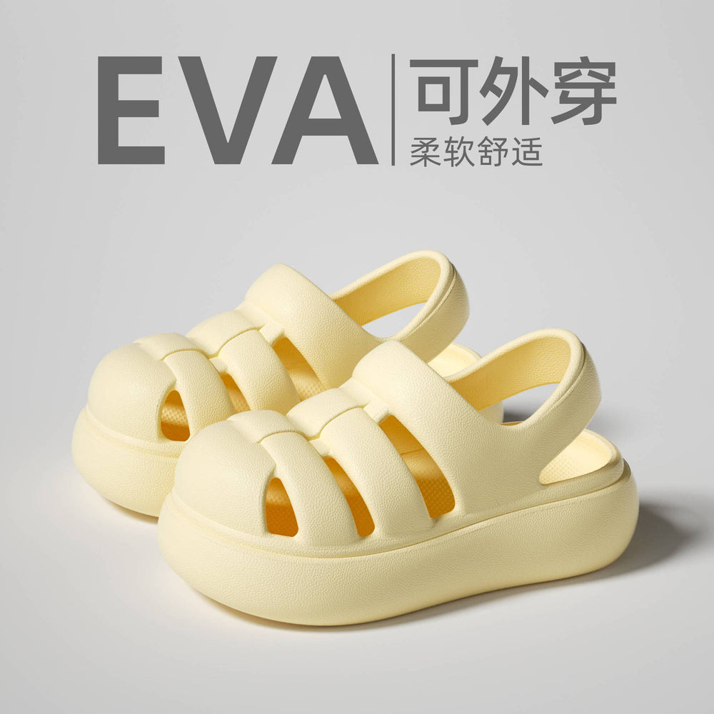 Eva squishy sandals for boys and girls - cartoon design, thick sole, non-slip, perfect for summer outdoor wear
