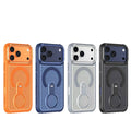 Premium breathable cooling magnetic stand compatible with apple 17 pro max phone case, apple 11 iridescent honeycomb mesh