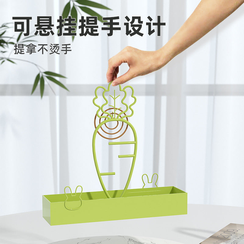 Light luxury thickened mosquito coil rack Household fireproof mosquito coil tray Nordic creative mosquito coil box Sandalwood widened ash tray shelf