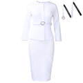 D599  foreign trade women's clothing  new fashion round neck elegant slim-fit ol pencil skirt african dress