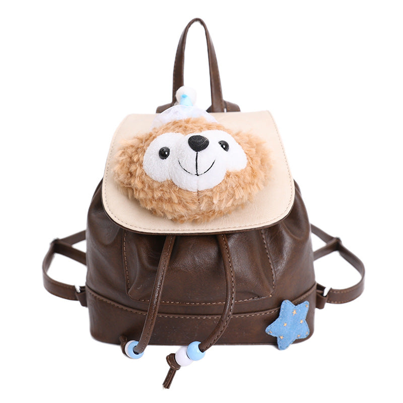 retro trendy small bag women's spring new versatile high-value backpack large capacity student school bag