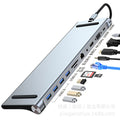 laptop docking station expansion converter, compatible with apple, huawei, and macbook, 11-in-1 expansion hub