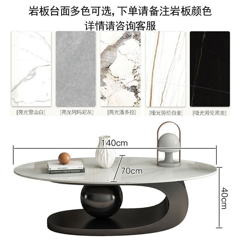Accessible luxury italian coffee table cream style slate tea table for home living room popular table popular simple rental room coffee table