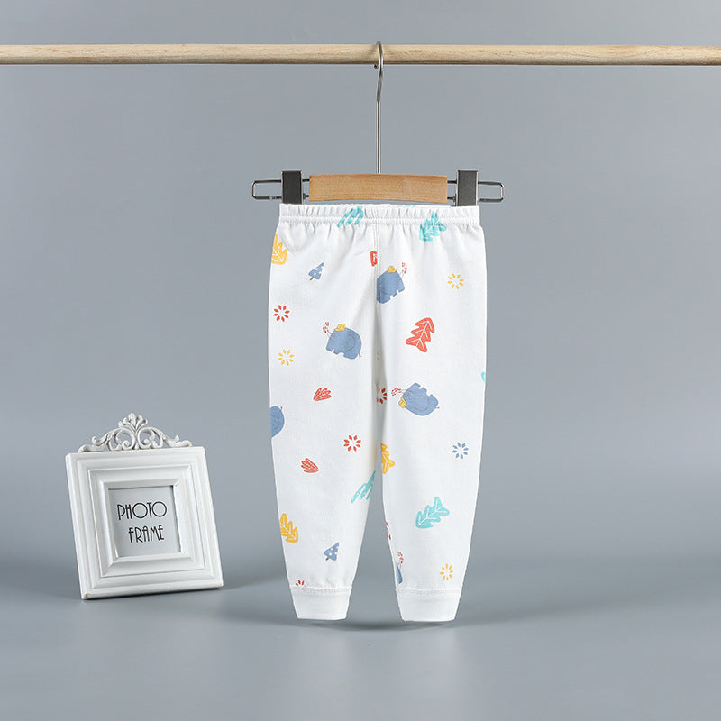 Baby long johns newborn baby pure cotton open crotch pants girl spring & fall thin inner wear single boy bottom pants