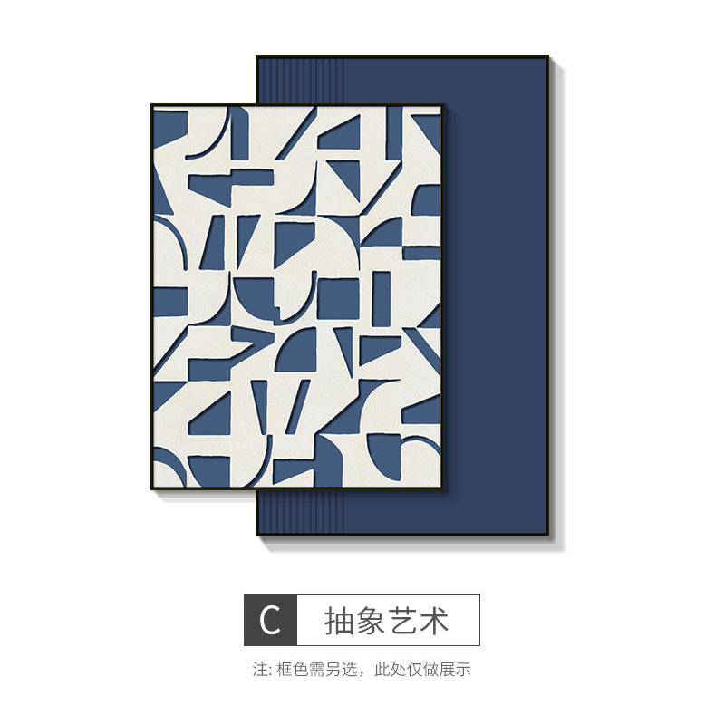 Light luxury modern room bedroom decorative painting abstract art superimposed master bedroom bedside painting creative 2025 new