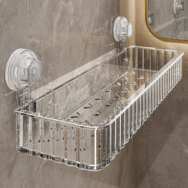Light luxury toilet rack bathroom toilet suction cup wall hanging wall cosmetic storage rack non-punching shelf