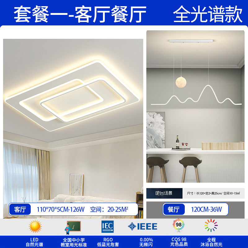 Full Spectrum Ceiling Light Living Room Light Hall Main Light Modern Simple Bedroom Light Whole House Zhongshan Lighting Home Improvement Lighting
