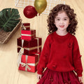 Girls' faux mink sweater - new  winter collection: warm, thick knit top for kids, soft and cozy knitwear for girls