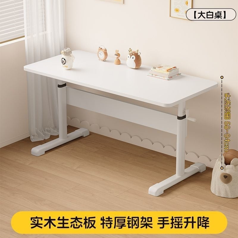 Adjustable height desk for home, student writing, and learning - compact desktop computer desk for small spaces, kids' height-adjustable study table, gaming desk