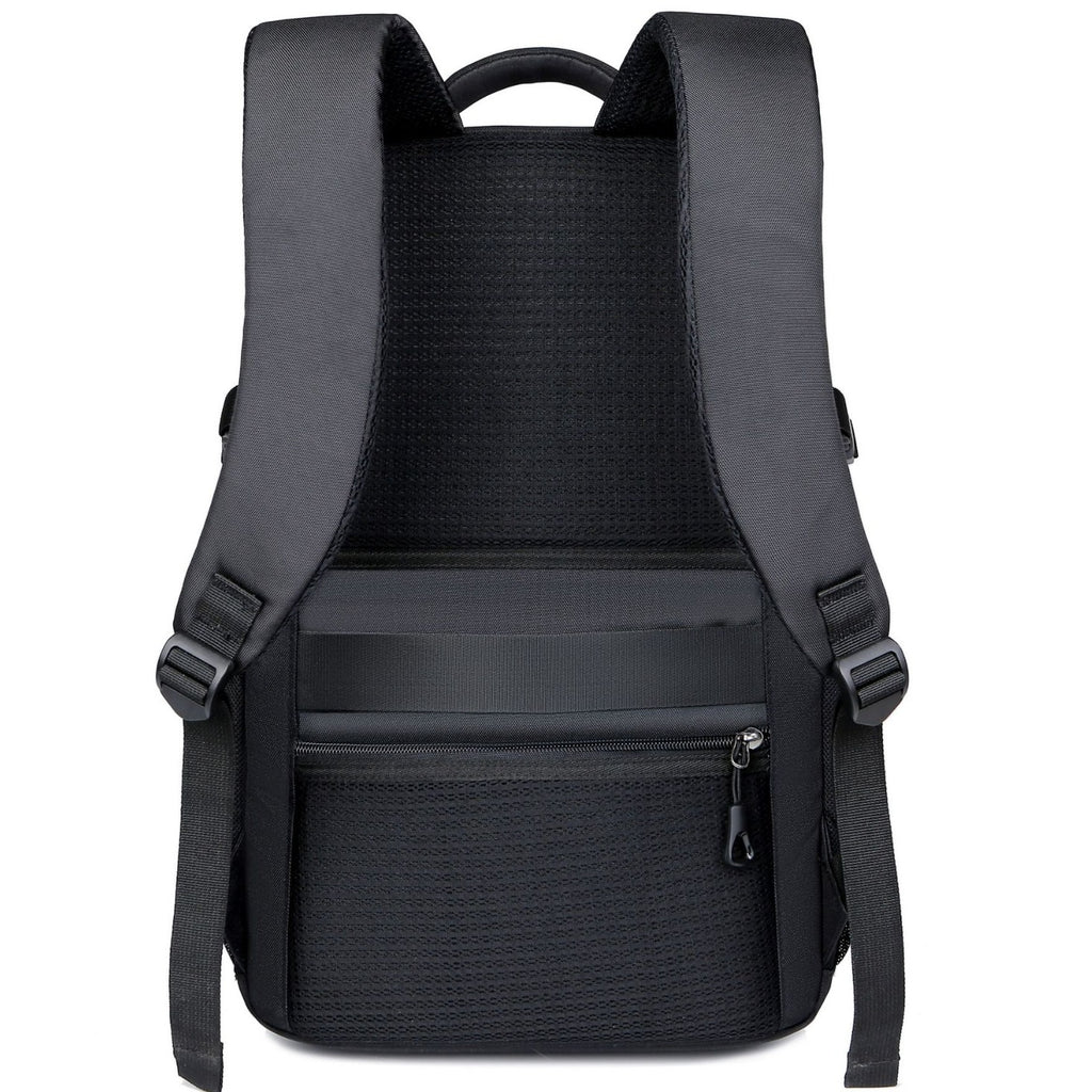 Spring new model, men's solid color Oxford cloth large-capacity bag, computer bag, business travel USB charging backpack.