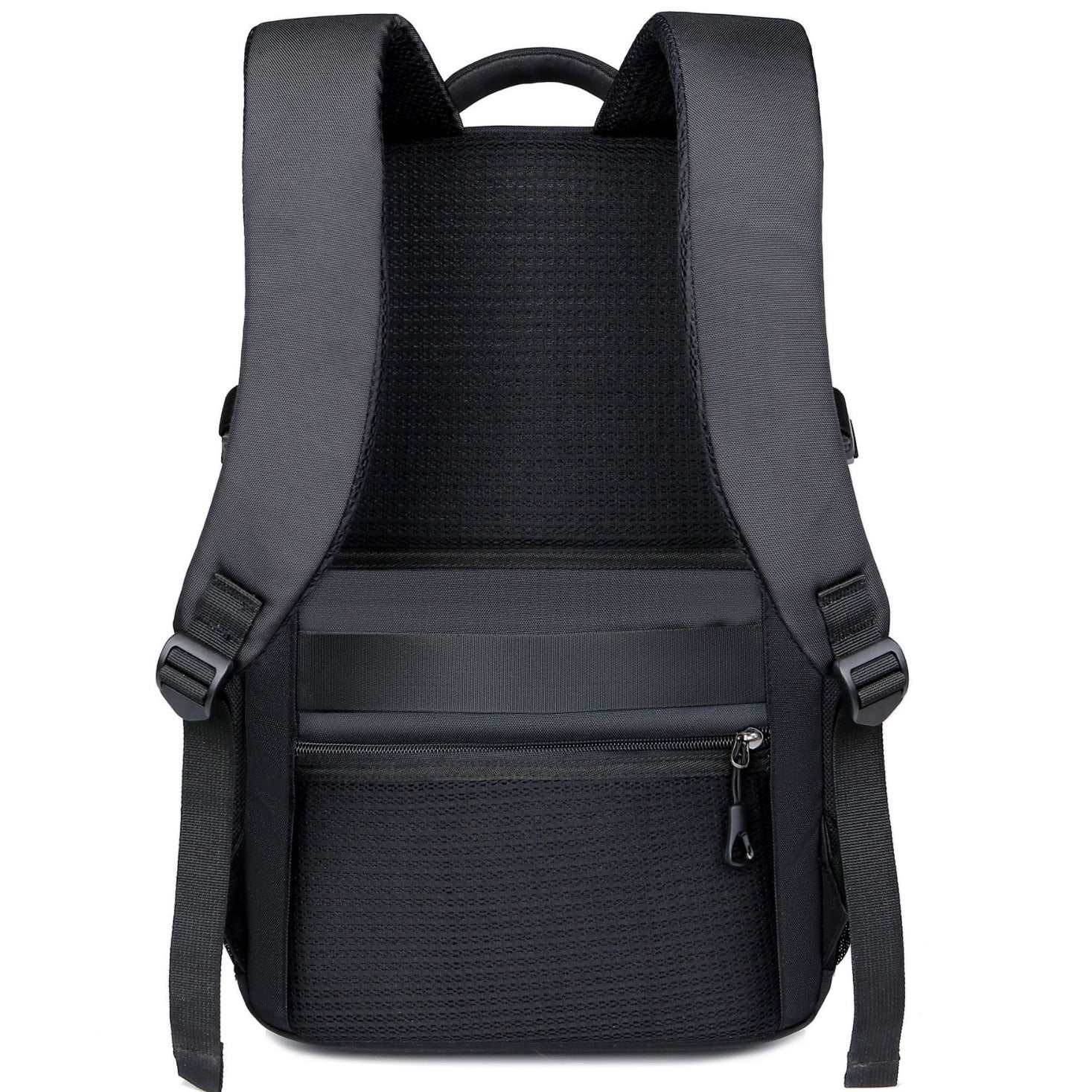 Spring new model, men's solid color Oxford cloth large-capacity bag, computer bag, business travel USB charging backpack.