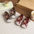Vancahao girls' fashionable low-cut leather shoes,  spring/autumn new collection, children's bow-tie princess shoes, toddler flats