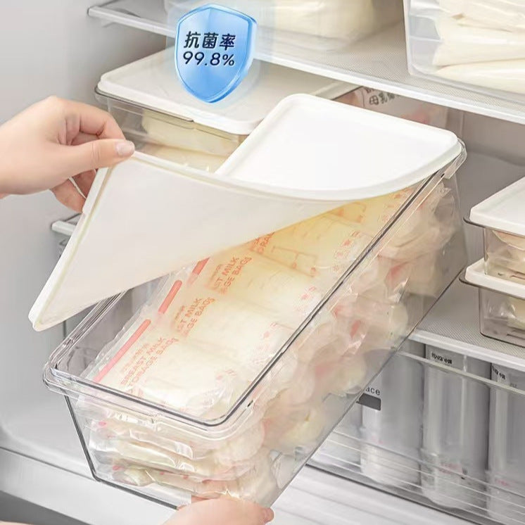 Breast milk refrigerated box, refrigerator storage box, household milk storage bag, sealed box, frozen fresh-keeping box, large storage box.