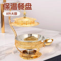 Gold stainless steel buffet warmer - hotel hanging cover buffet stove - alcohol-fired heating and insulation furnace