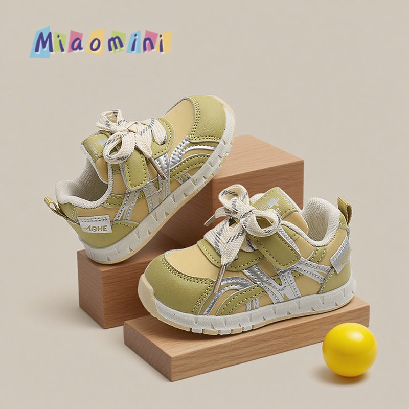 Autumn new arrivals: toddler shoes, kids' shoes, boys' and girls' leather breathable sneakers, girls' korean style agnes shoes, ages 1-3