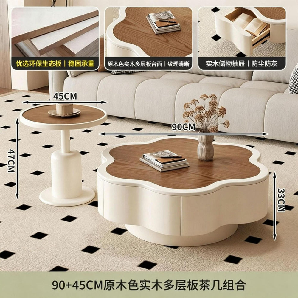 New arrival flower popular coffee table classy living room for homecasual cream small apartment accessible luxury creative special-shaped combination