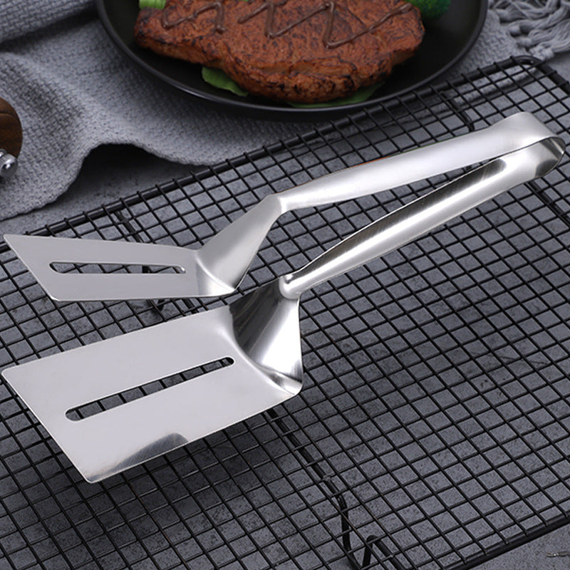 Factory direct supply of stainless steel thickened steak tongs, barbecue tongs, kitchen household food tongs, pancake tongs, barbecue tongs