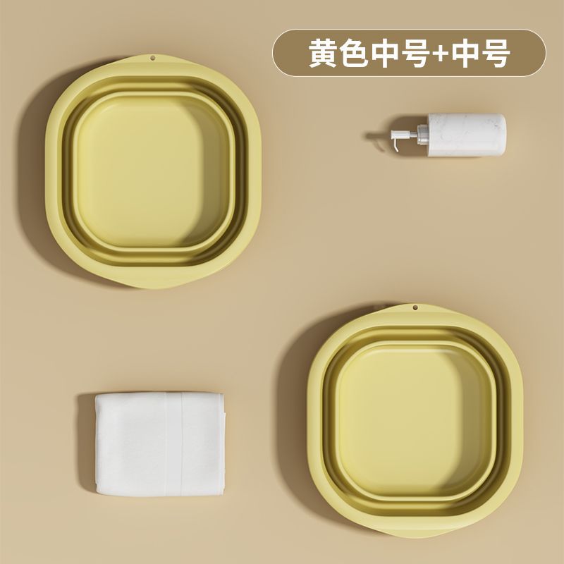 Collapsible washbasin - portable travel basin, thickened plastic basin, available in small and large sizes, perfect for home, dorm, and laundry use