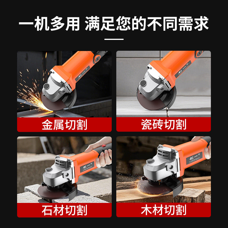 Chuangyi industrial-grade angle grinder motor - high-power, multi-function grinding, polishing, and cutting machine for metal, wood, and stone