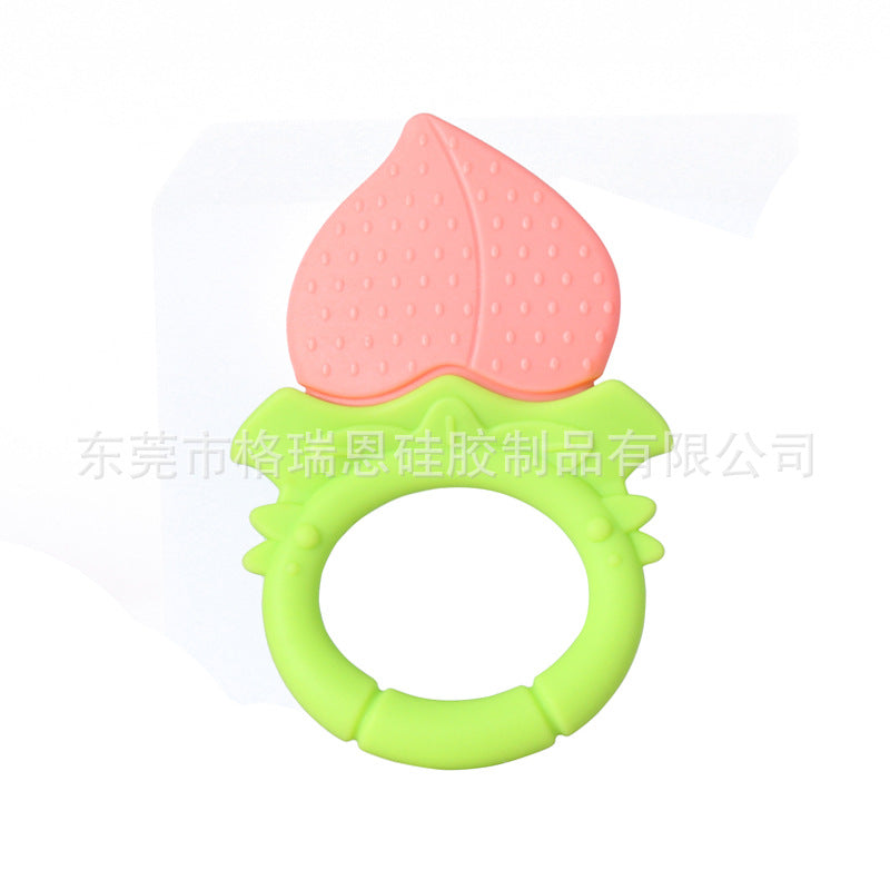 Baby Fruit Rings Toothpaste Newborn Teeth Grinder Food Grade Silicon Bite Baby Teething Toy