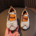 Girls'  spring new collection: sparkling soft-soled princess leather shoes for mid-to-large children - wholesale direct from the manufacturer, featuring hook-and-loop fasteners