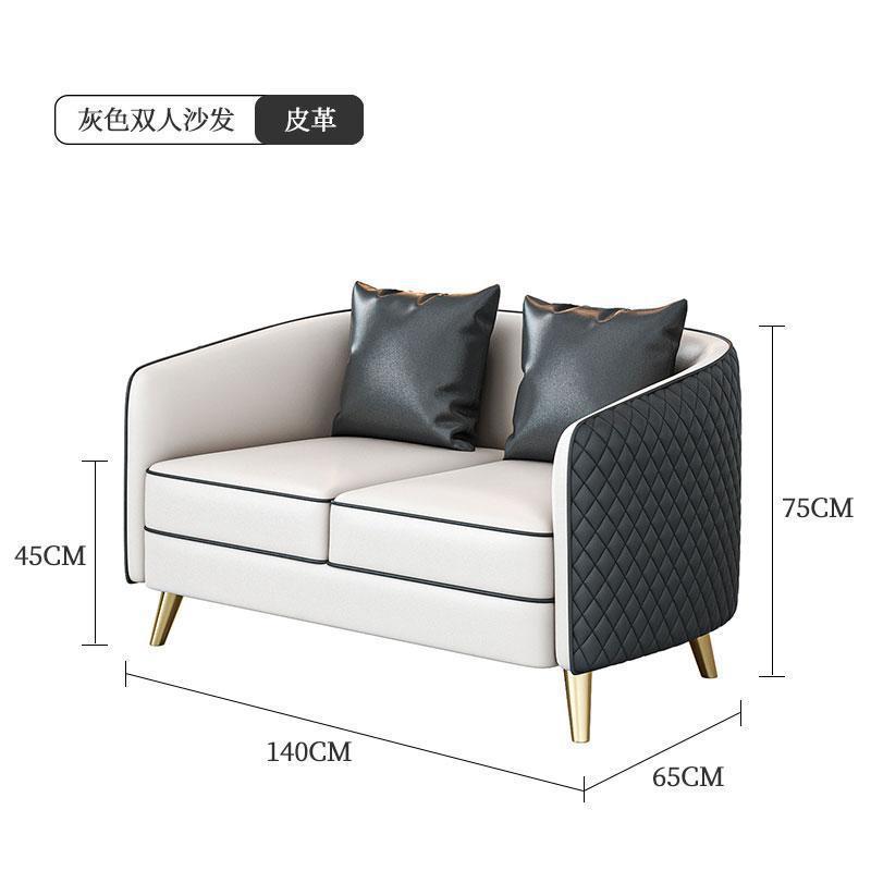 Single person sales office negotiation sofa - light luxury hotel lobby office reception area seating - fabric sofa