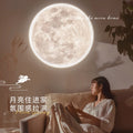 Night light atmosphere bedroom bedside sleep starry sky projection night plug-in voice remote control timing moon lamp