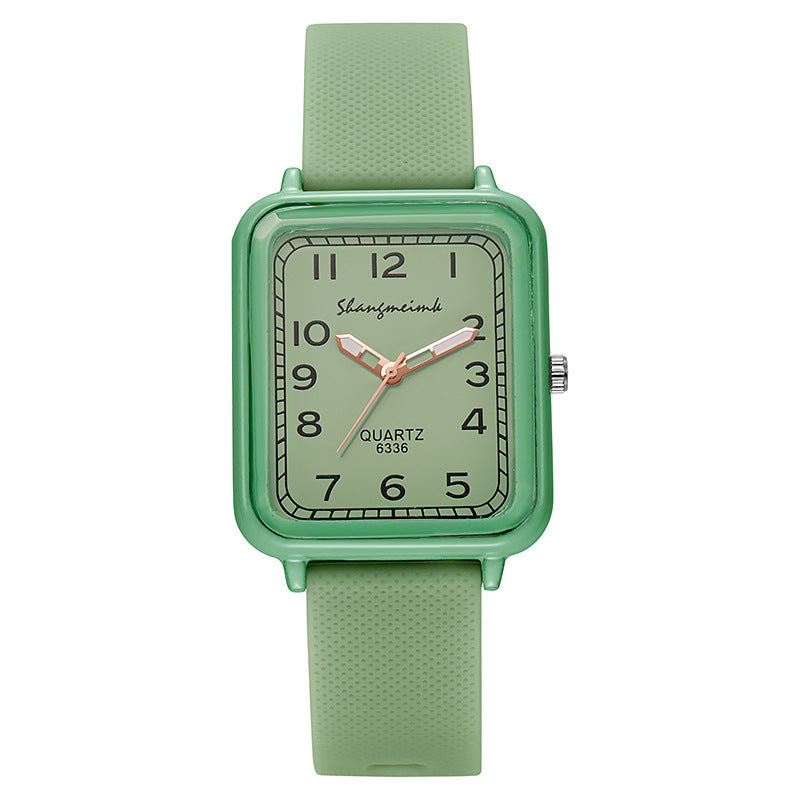 Inspopular square case women's watch wholesale tape digital quartz watch stylishfashion student watch women's watch