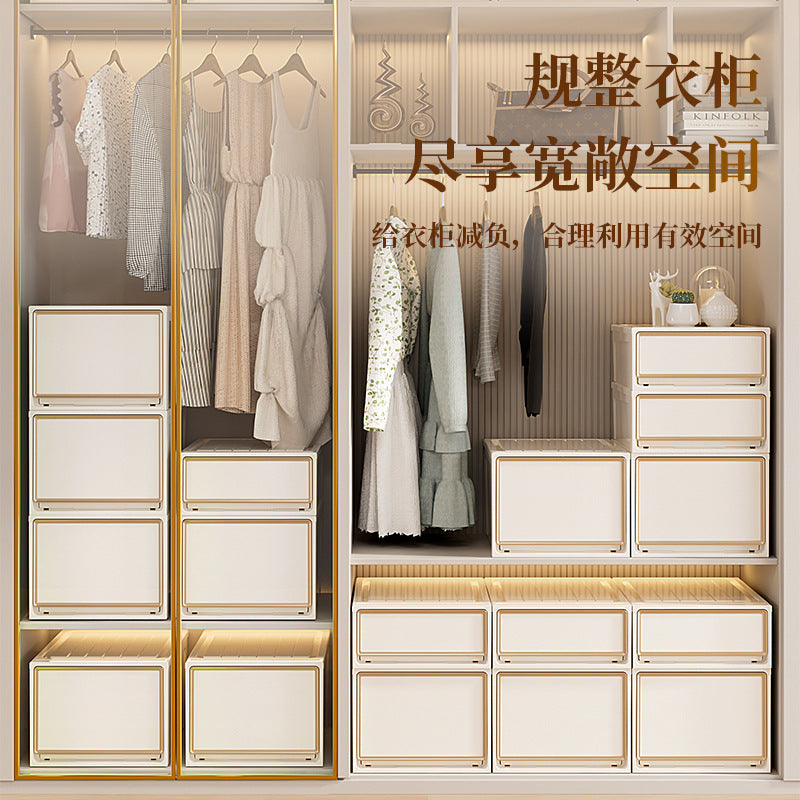 Drawer storage box Plastic locker Household clothes Underwear Clothing finishing Thickened large-capacity storage box