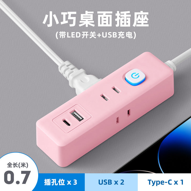 Two-pin socket 2-hole plug for homeusb power strip two-pin plug wiring board two-claw plug-in board two-pin power strip