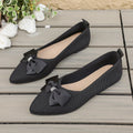 new arrivalplus size women's shoes fly woven slip-on bowscasual breathable knitting slimming look pointed toe flatsflats