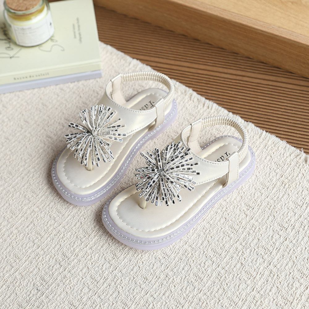 Girls' sandals: new summer collection - stylish princess sandals for little girls, soft sole, versatile baby sandals