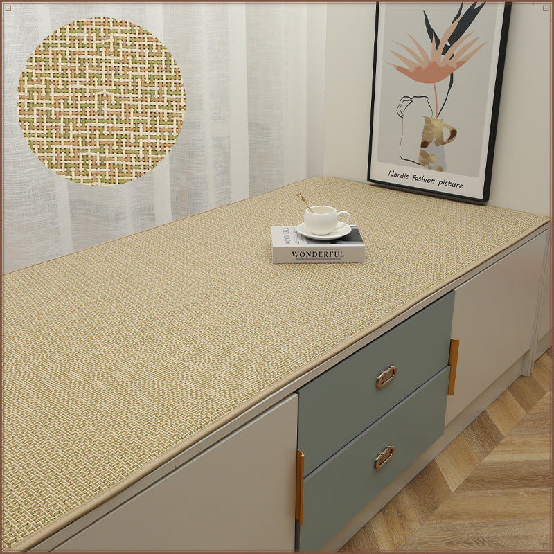 Summer bay window mat balcony mat rattan mat bay window mat living room window sill thickened tatami floor mat simple atmosphere