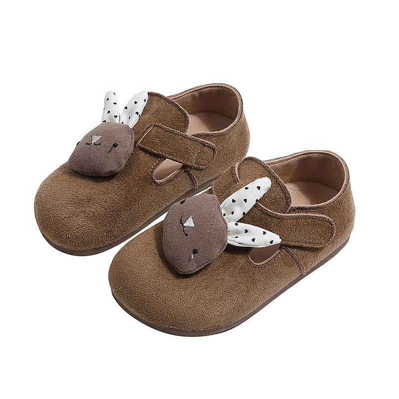 Vancahao little girl's cute cartoon birkenstock shoes  comfortable soft sole korean style girls' single shoes casual shoes