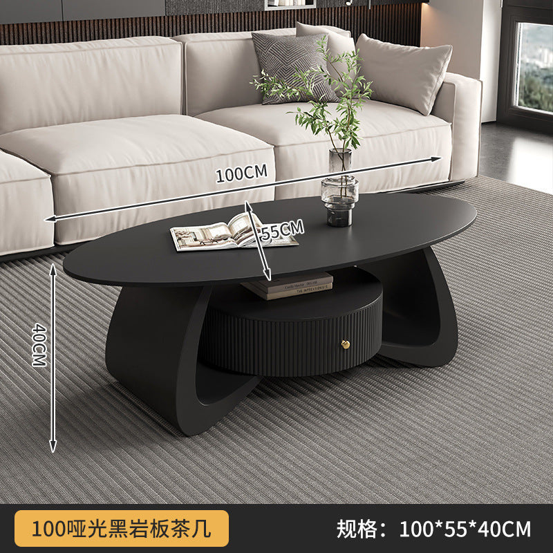 Cream style normcore slate coffee table living room for home coffee table new arrivalaccessible luxury small apartment coffee table combination