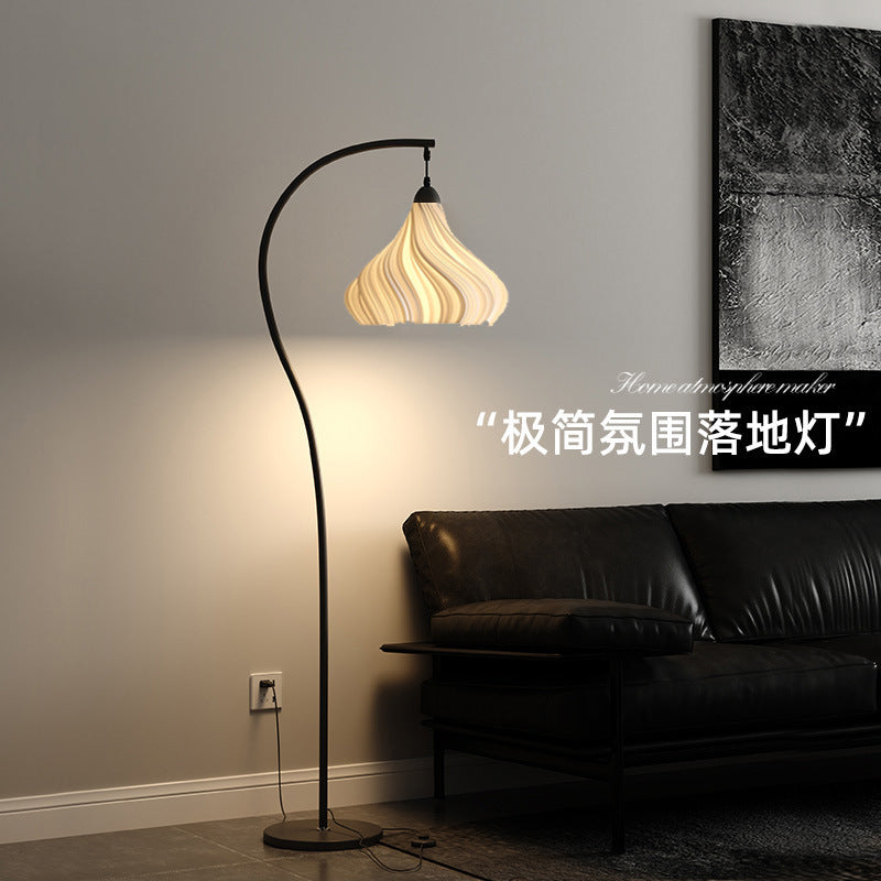 French cream fishing light sofa floor lamp living room sofa side atmosphere high value art bedside lamp decorative lamp