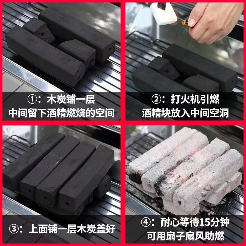 Environmental-friendly original wood charcoal barbecue special high temperature bamboo charcoal indoor smokeless machine charcoal for home stove tea heating and fire grilling