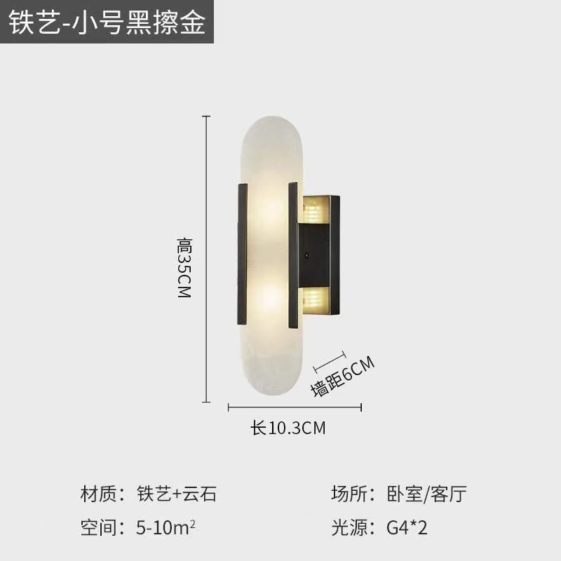 All copper marble wall lamp bedroom accessible luxury post-modern living room designer creative bench bedside lamp wall lamp wall lamp