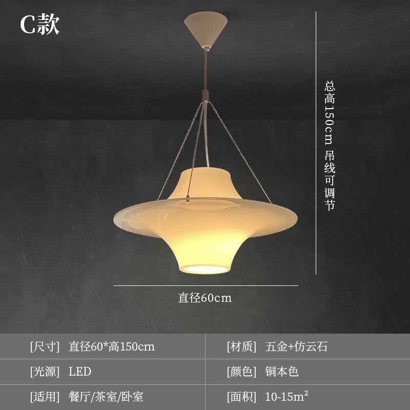 Modern faux marble chandelier - light luxury style for living room, danish art creative designer staircase, dining room, study, and bedroom lighting