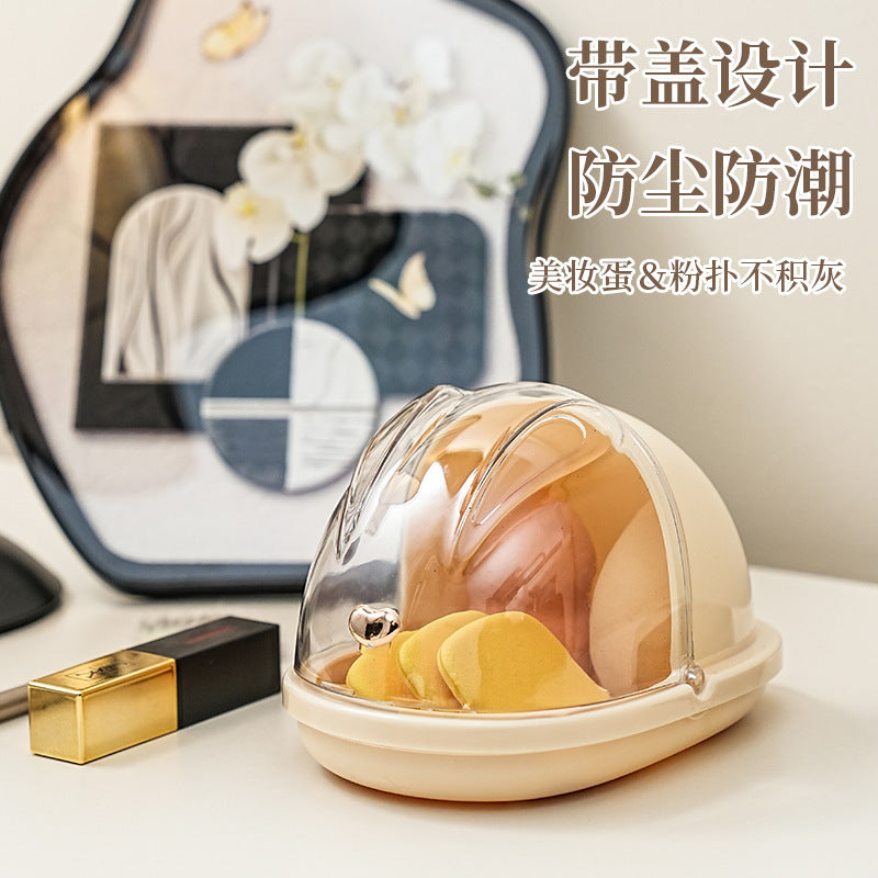 Powder puff storage box, convenient dust-proof beauty egg, skin care product makeup box with lid, cotton pad sponge egg storage box