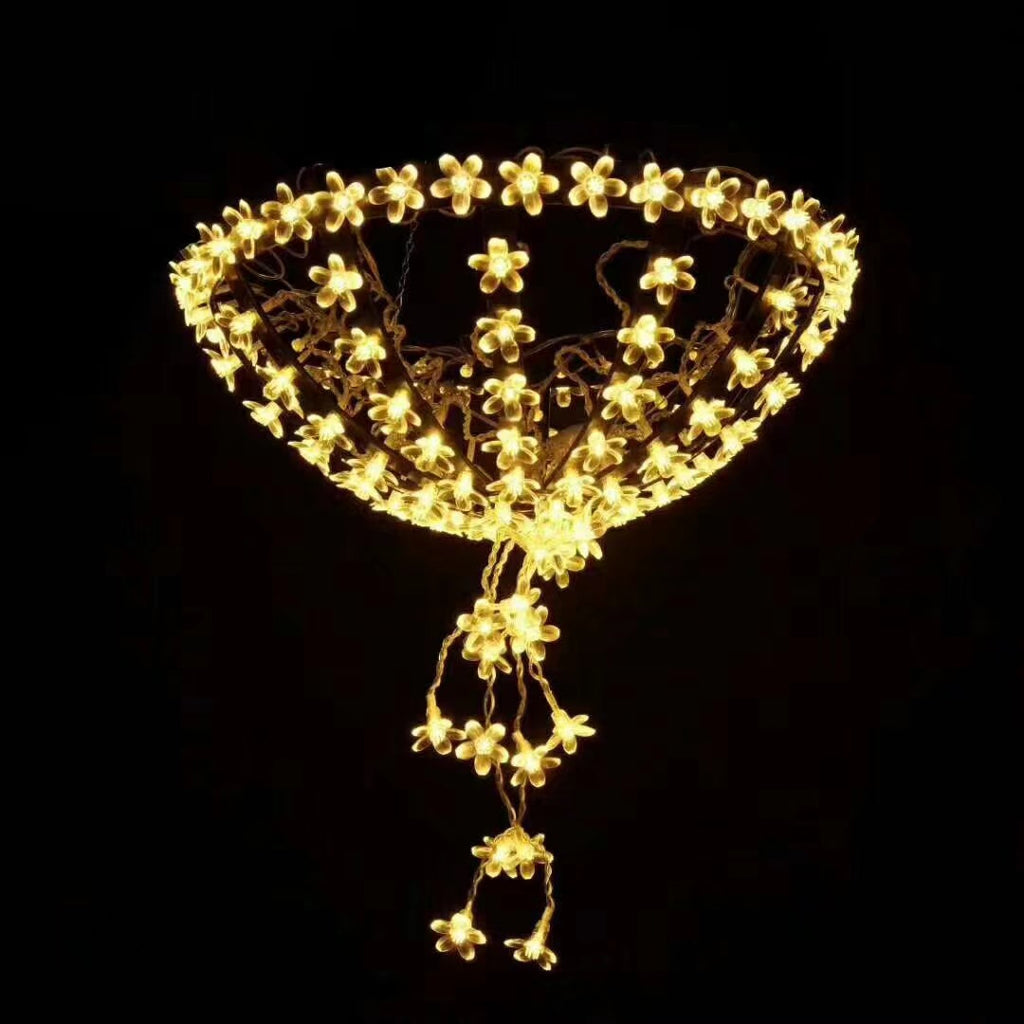 Umbrella hanging light outdoor waterproof lighting decoration hanging tree light urban street lighting atmosphere arrangement lantern string wholesale