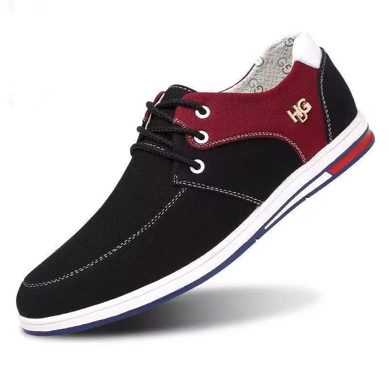 Men's youth korean style british fashion trendy men's shoes business shoes slip-on casual canvas shoes wholesale dropshipping