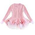 european and american autumn/winter collection: export-quality knitted long-sleeve girls' princess dress sweater dress - direct from the manufacturer