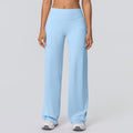 New arrival cross-border double-sided brushed pure colorhigh waistloose breathable yoga wide-leg pants running fitness yoga bell bottoms