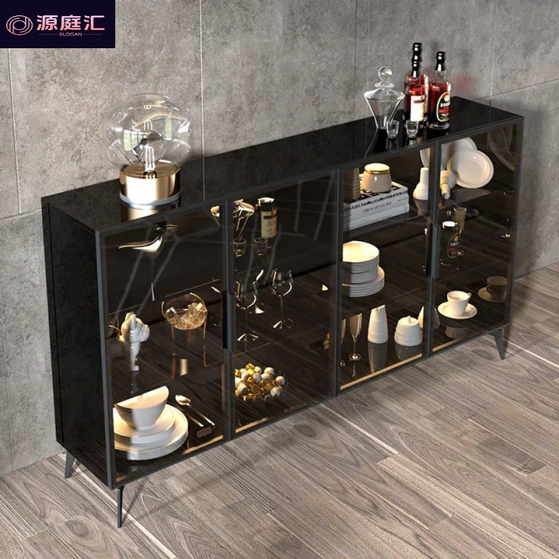 Rock slab sideboard all-in-one wall-mounted accessible luxuryclassycasual wine cabinet kitchen cupboard tea cabinet for home storage cabinet
