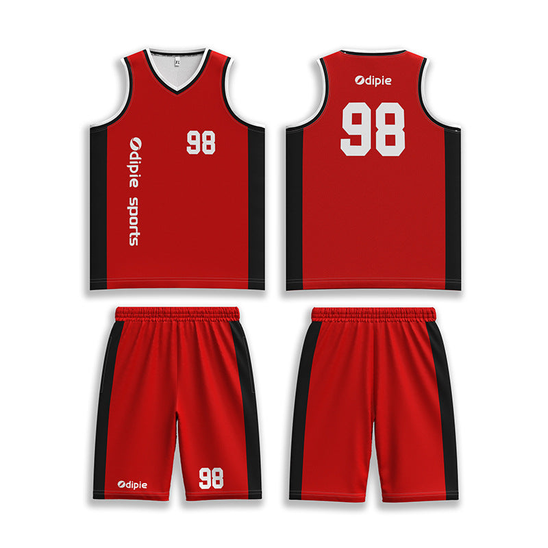 Adult game training jersey sports basketball jersey heat transfer quick drying jersey basketball jersey set custom printing