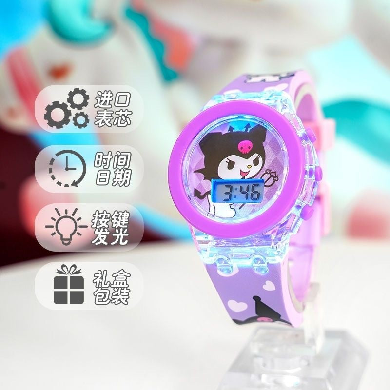 Hot-selling children's cartoon watches for export: cute light-up baby toy watches for girls and boys - exquisite electronic watches