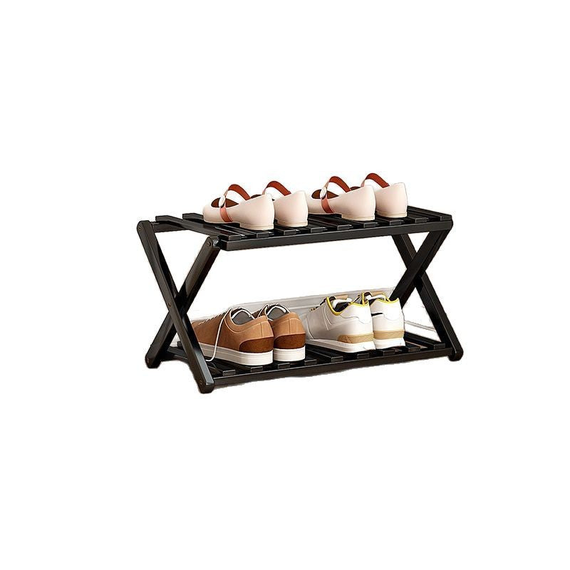 Shoe rack simple door for home multi-layer storage space-saving corner small dust-proof narrow shoe cabinet free of installation