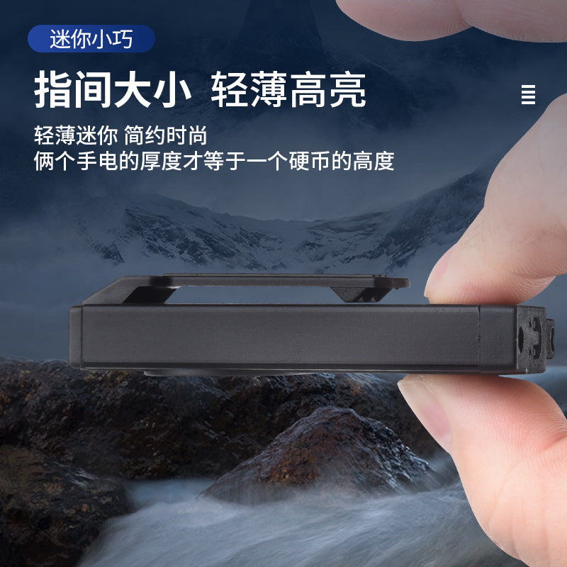 Cross-border new keychain light USB charging portable with magnet pen holder COB work light mini flashlight