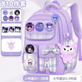 foreign trade school bag plaid primary school student backpack spine protection and burden reduction girl large capacity kids backpack cute